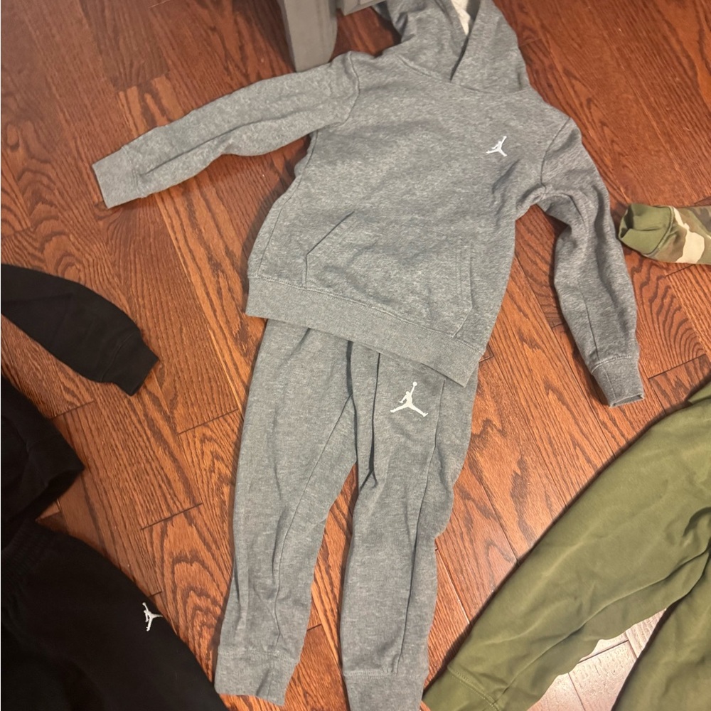 Jordan Kids Gray Hoodie and Jogger Set